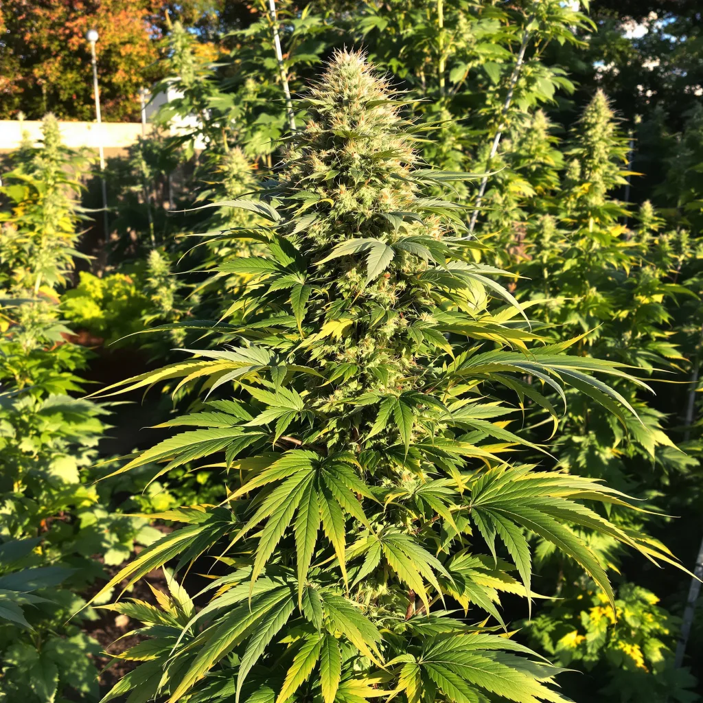 Diablo 44% indica / 56% sativa flower with visible trichomes