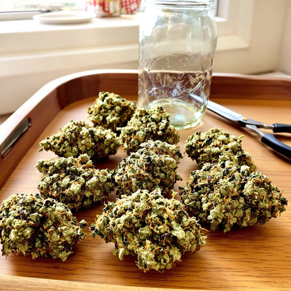 Diamond OG 56% indica / 44% sativa flower with visible trichomes