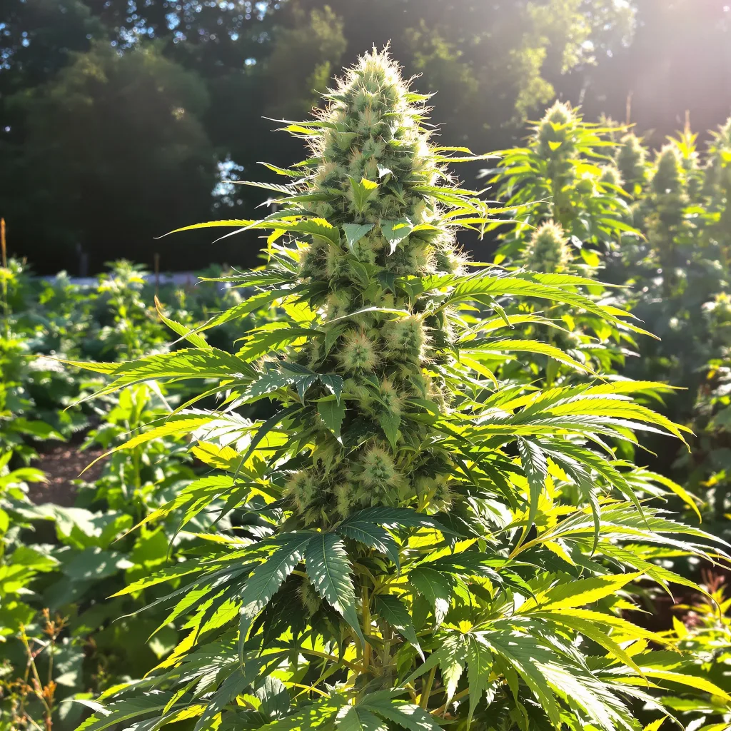 Diamond OG 56% indica / 44% sativa flower with visible trichomes