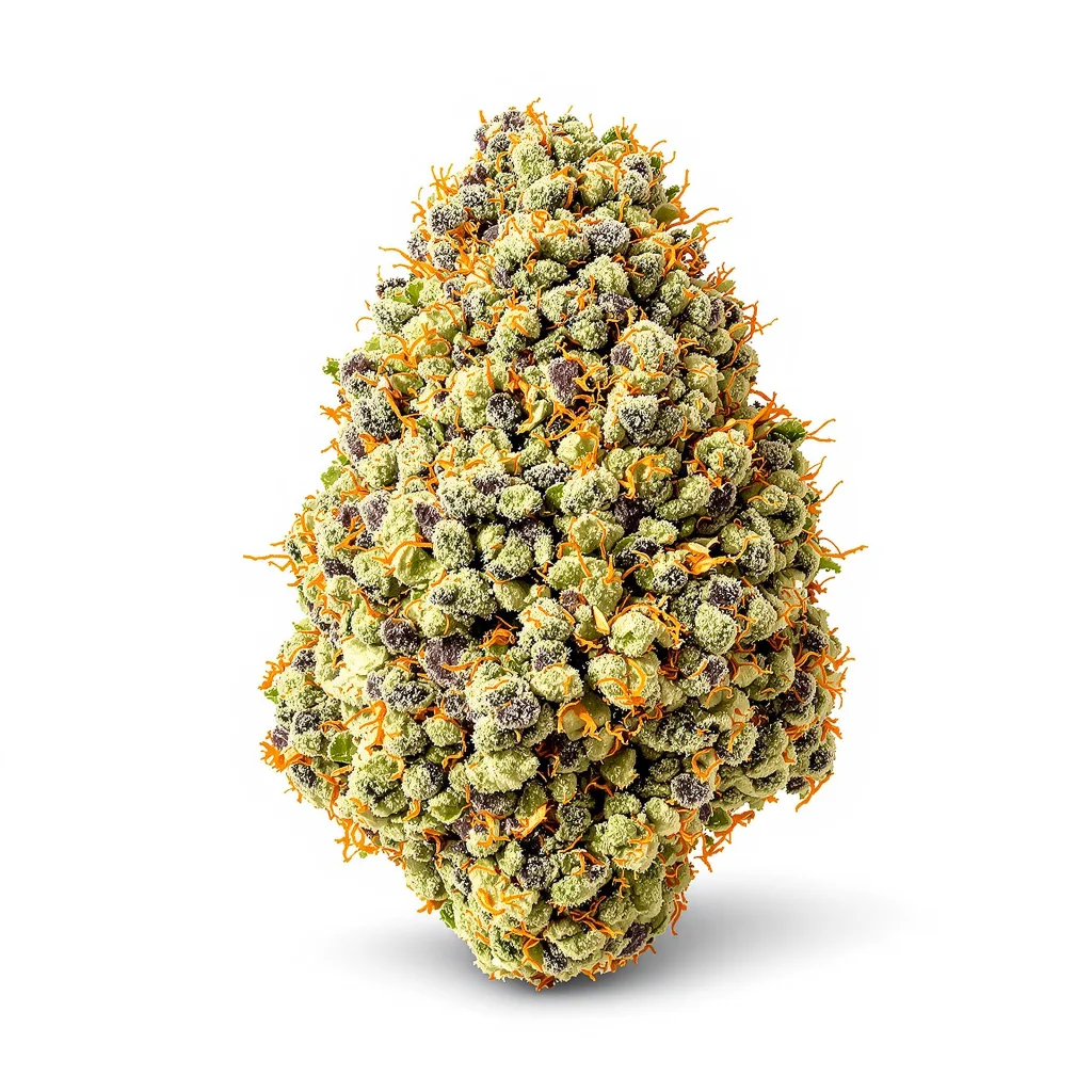 Diamond Valley Kush 46% indica / 54% sativa flower with visible trichomes
