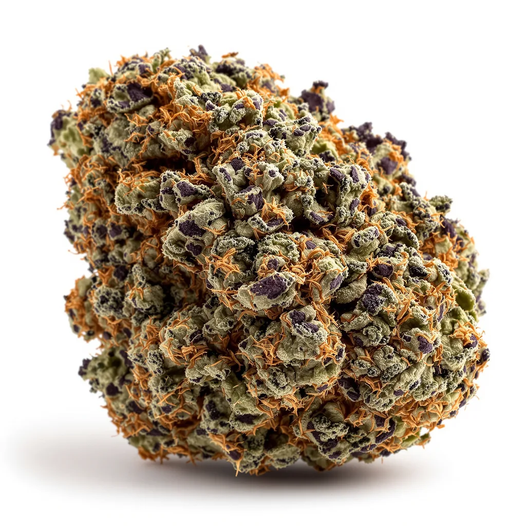 Dinachem 67% indica / 33% sativa flower with visible trichomes
