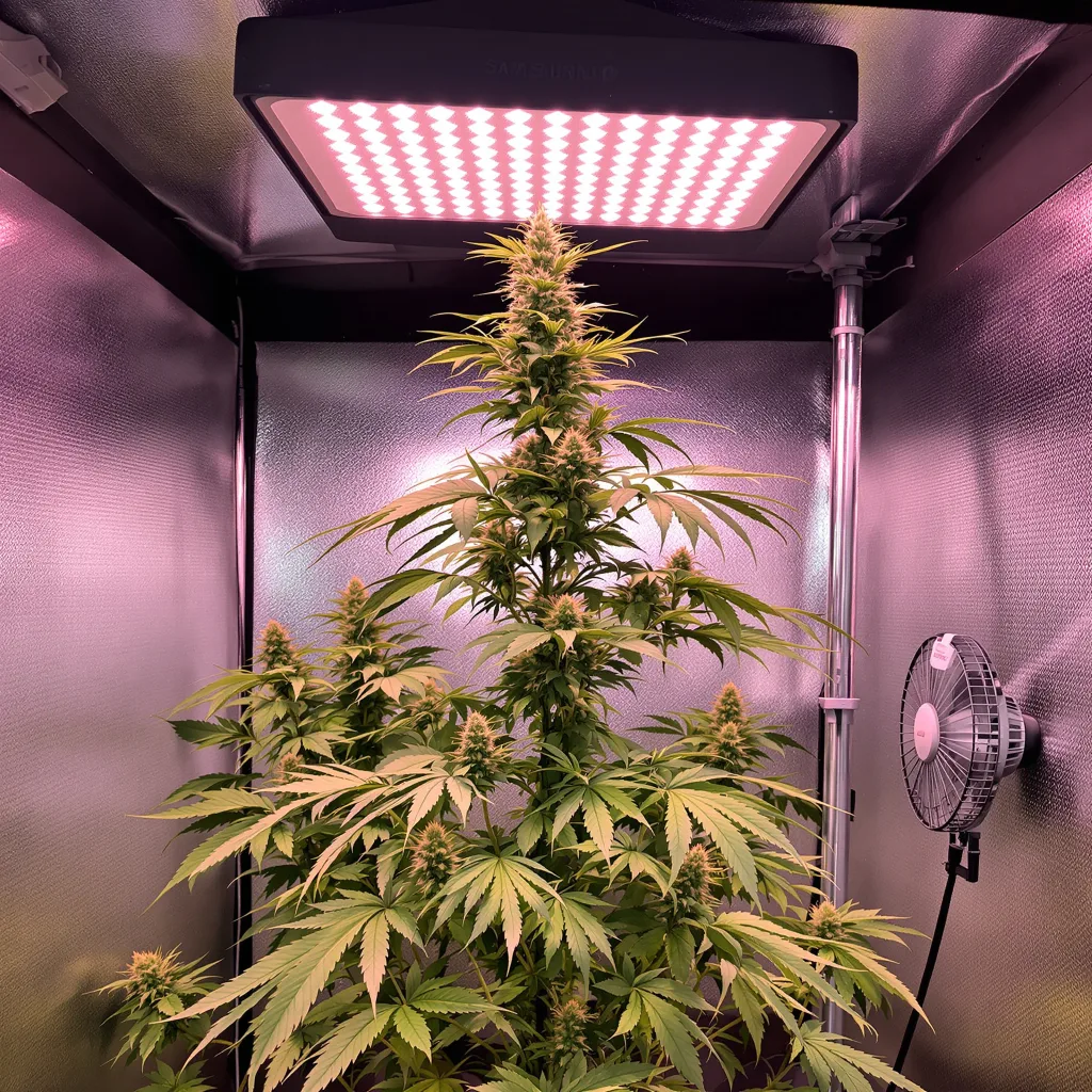 Dizzy OG cannabis plant in flowering stage — 90-120 cm. Medium autoflower