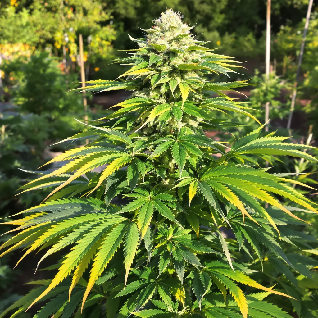 DJ Short Blueberry 80% indica / 20% sativa flower with visible trichomes