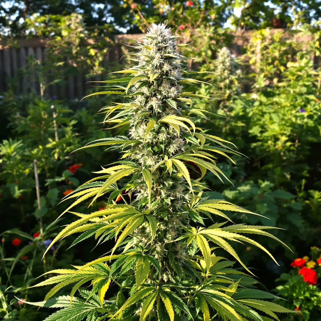 Do-Si-Dos 56% indica / 44% sativa flower with visible trichomes