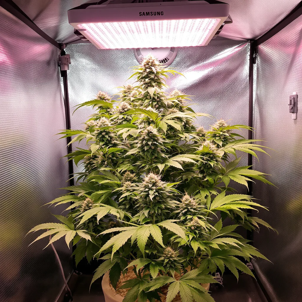 Dogwalker OG cannabis plant in flowering stage — Medium (150-245 cm) feminised