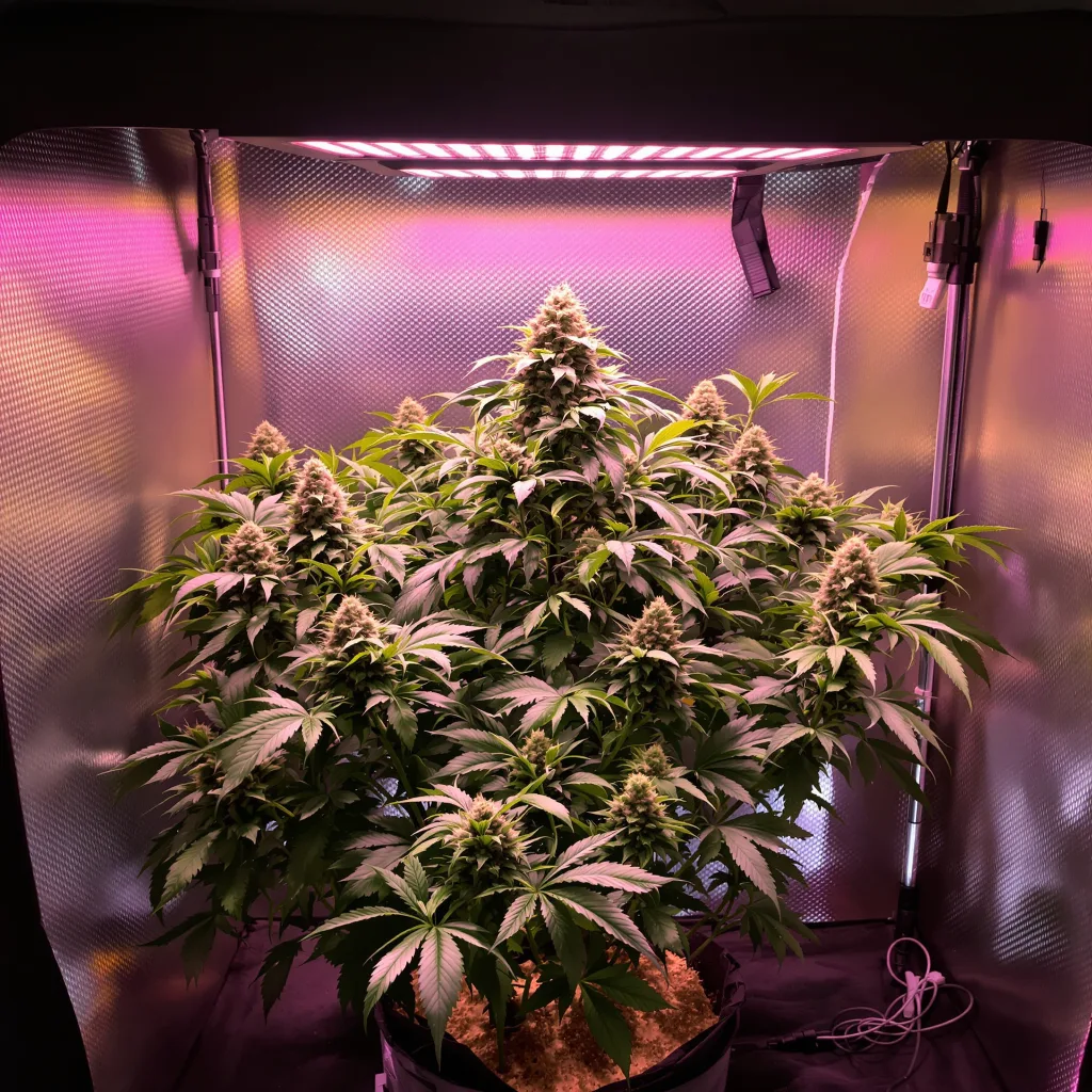 Dorit cannabis plant in flowering stage — 90-120 cm. Medium feminised