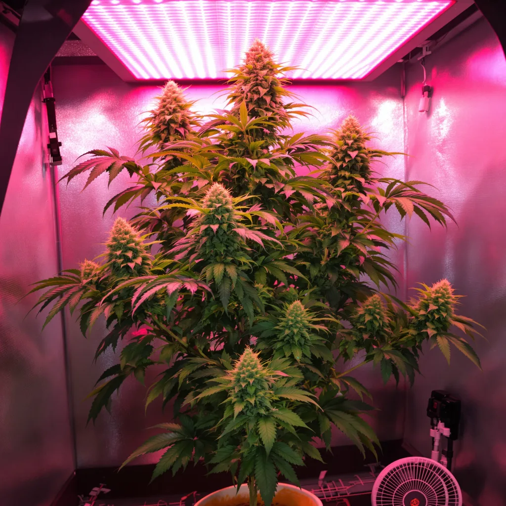 Double Bubble cannabis plant in flowering stage — 120–160 cm feminised