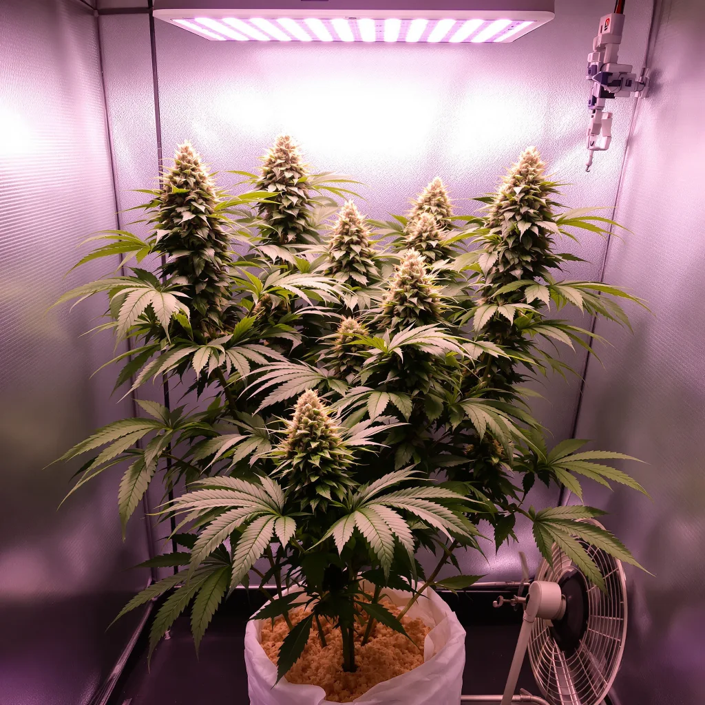 Double Purple Doja cannabis plant in flowering stage — 75-200 cm feminised