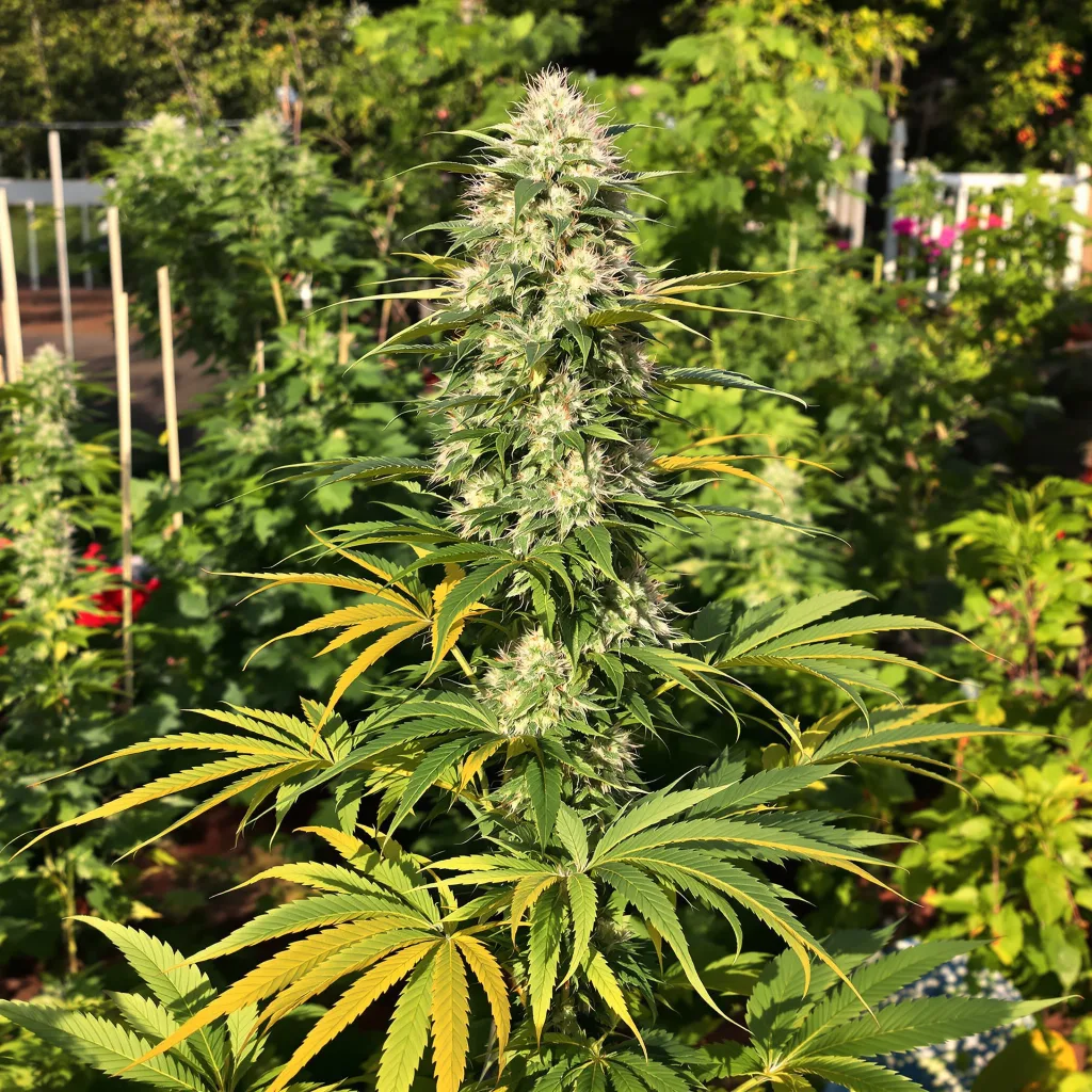 Dragon's Breath 50% indica / 50% sativa flower with visible trichomes
