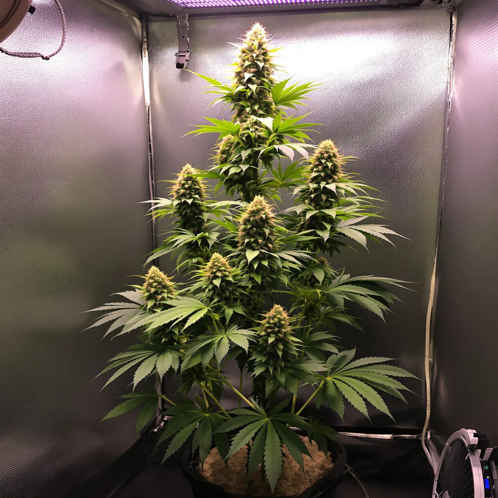 Durban Poison cannabis plant in flowering stage — Medium feminised