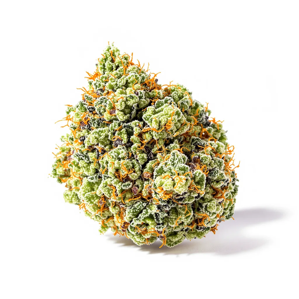 Dutchberry 40% indica / 60% sativa flower with visible trichomes