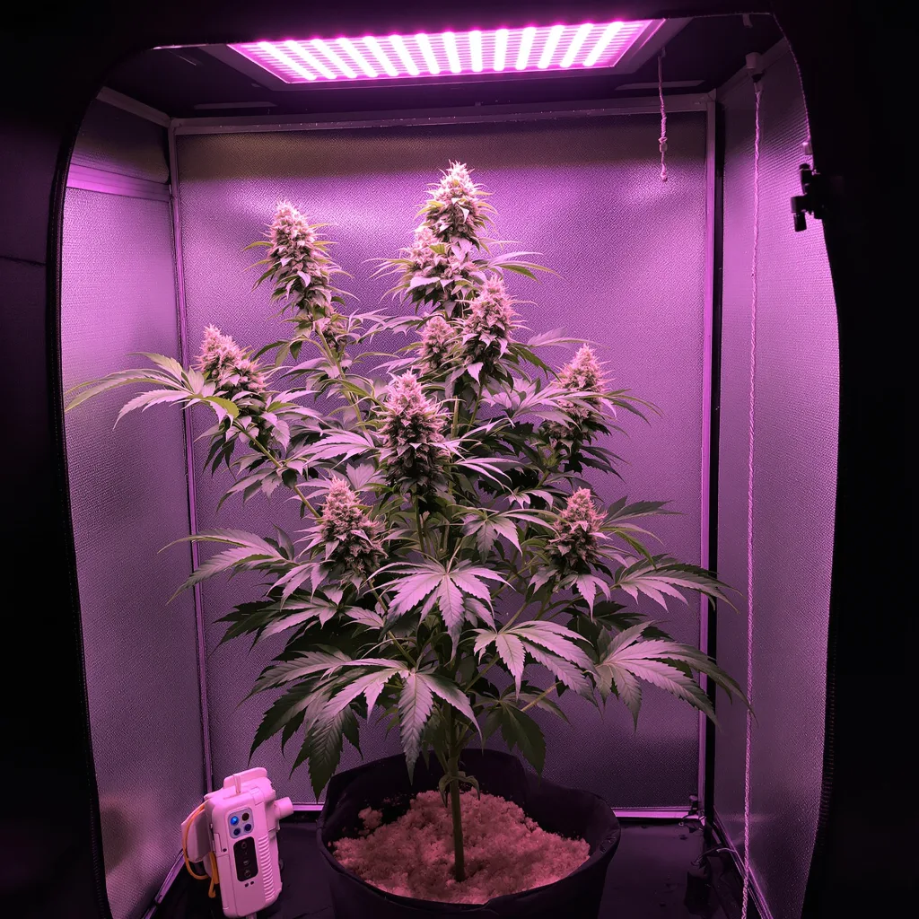 El Chapo OG cannabis plant in flowering stage — 90-120 cm. Medium feminised