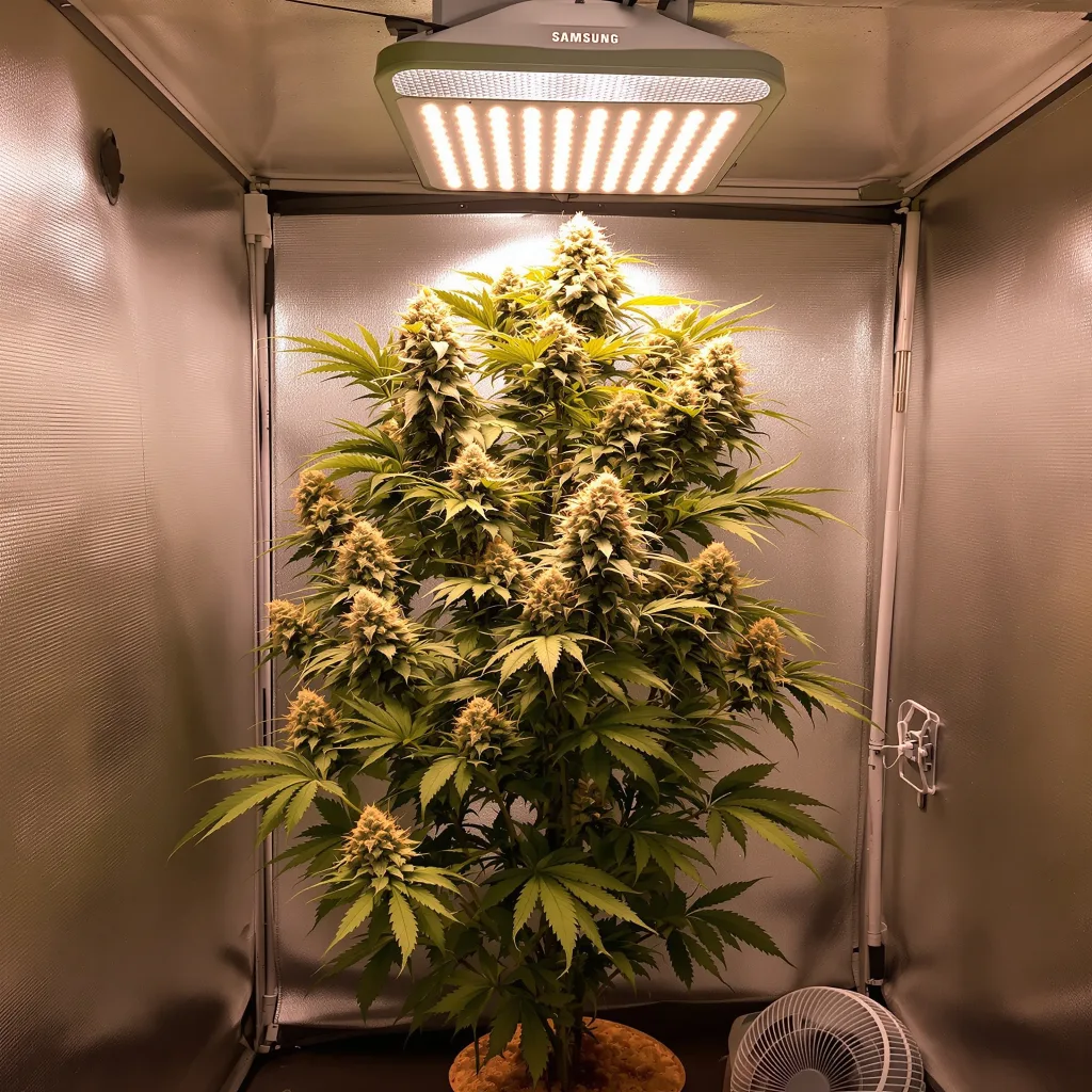 Envy cannabis plant in flowering stage — 120–160 cm feminised