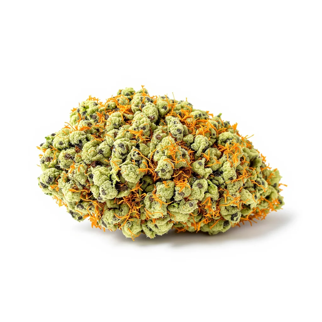 Euforia 20% indica / 80% sativa flower with visible trichomes
