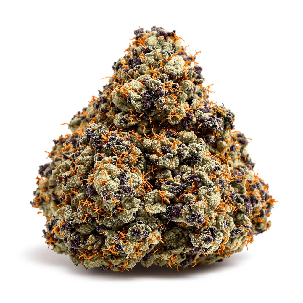 Everlast 80% indica / 20% sativa flower with visible trichomes
