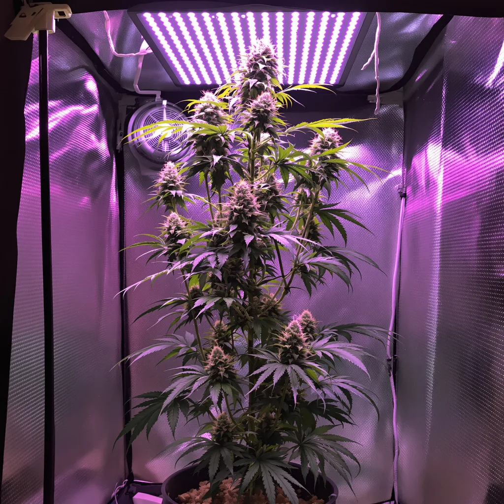 Fat Nelson cannabis plant in flowering stage — Short feminised