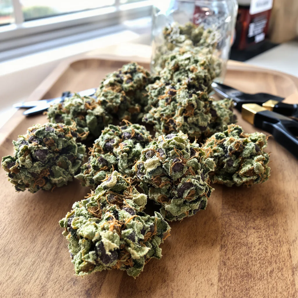 Faygo Red Pop 40% indica / 60% sativa flower with visible trichomes