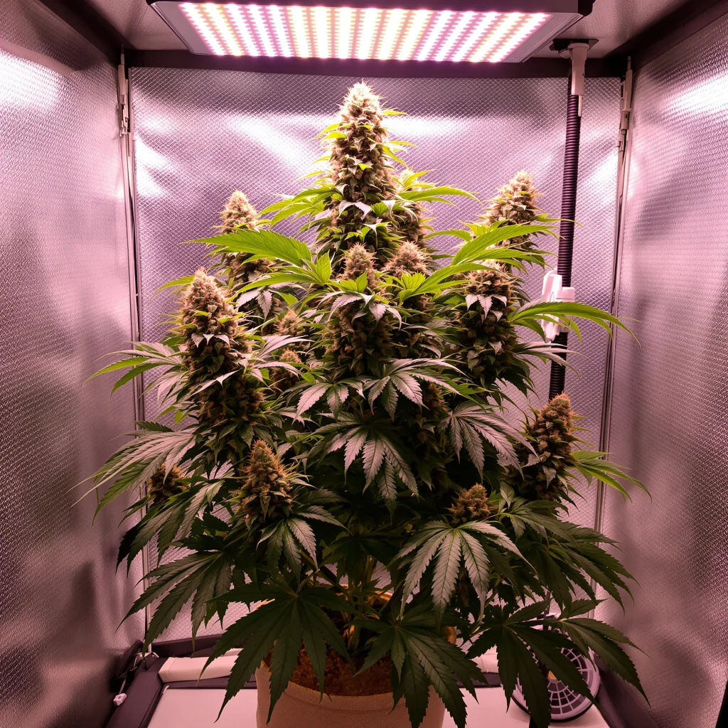 Forbidden Fruit cannabis plant in flowering stage — above 70 cm (indoor, medium) feminised