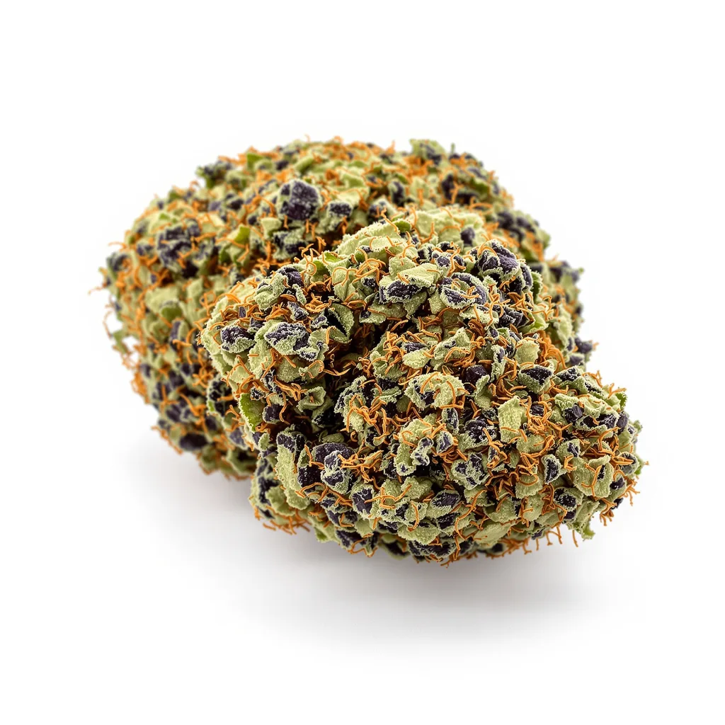 FPOG 69% indica / 31% sativa flower with visible trichomes