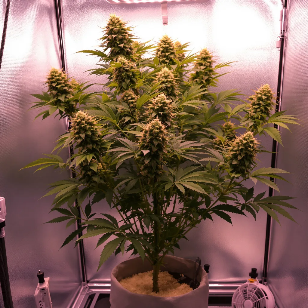 Funky Monkey cannabis plant in flowering stage — 90-120 cm. Medium feminised
