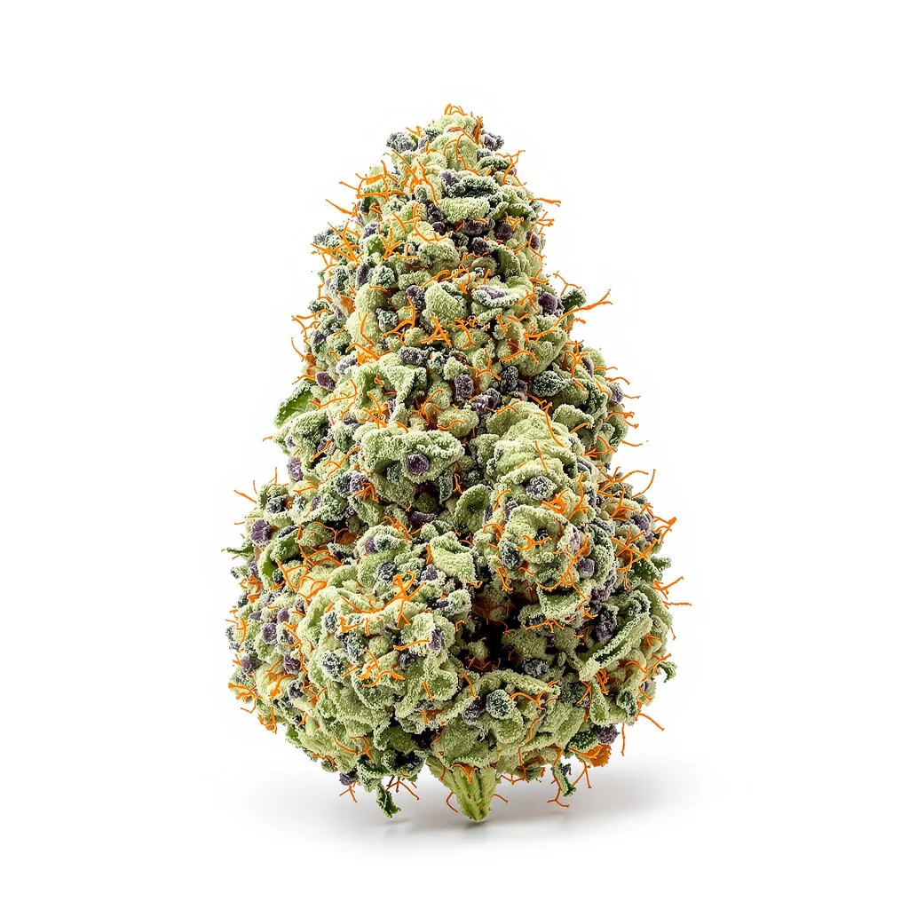 Funky Monkey 58% indica / 42% sativa flower with visible trichomes