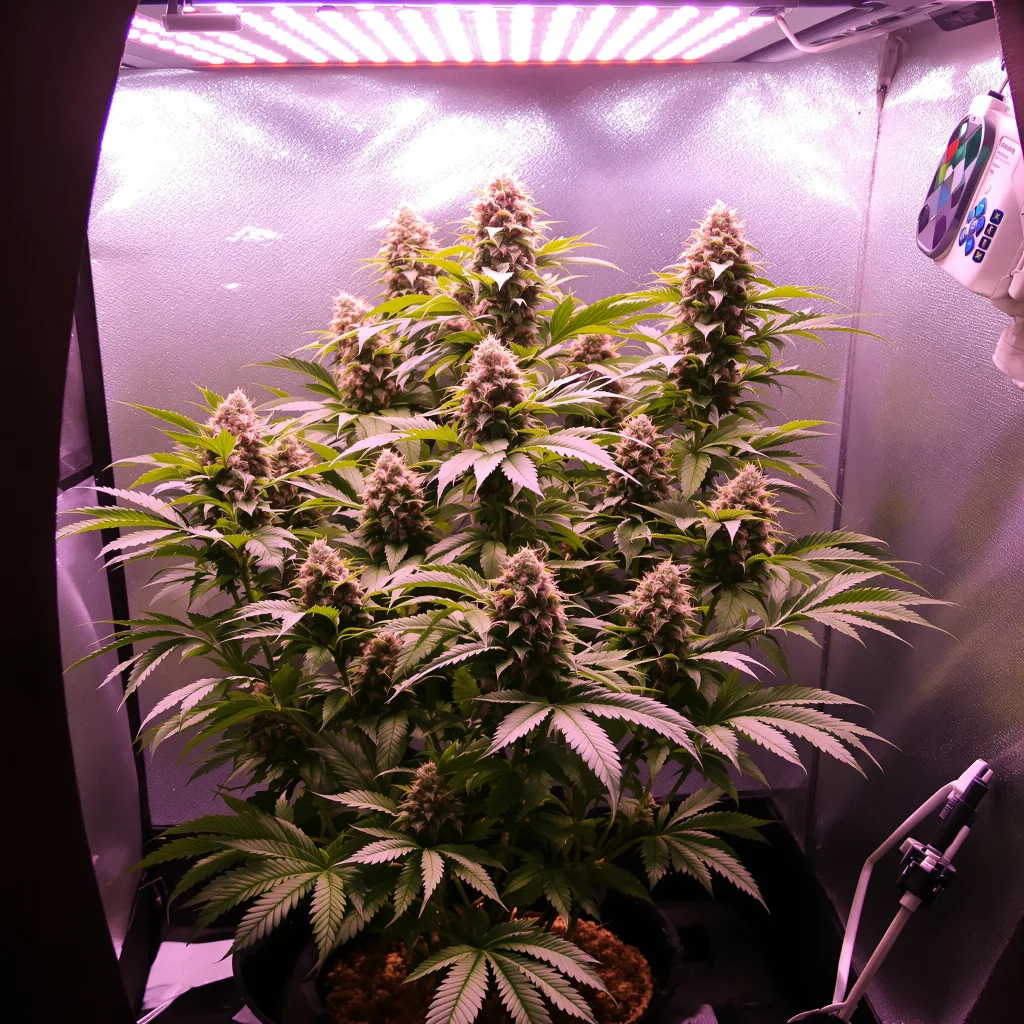Ghost OG cannabis plant in flowering stage — Small (0-120 cm) autoflower