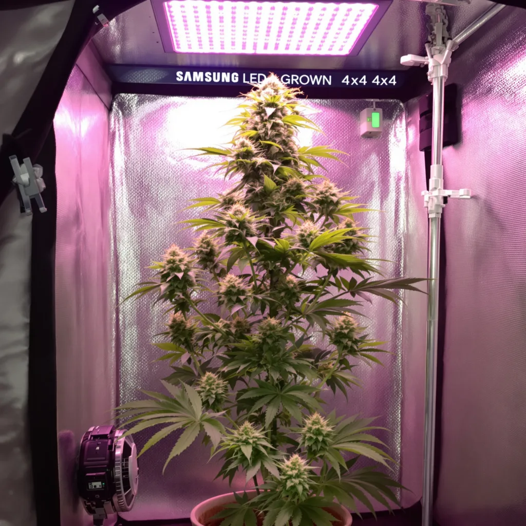 Ghost Train Haze cannabis plant in flowering stage — 60-100 cm autoflower