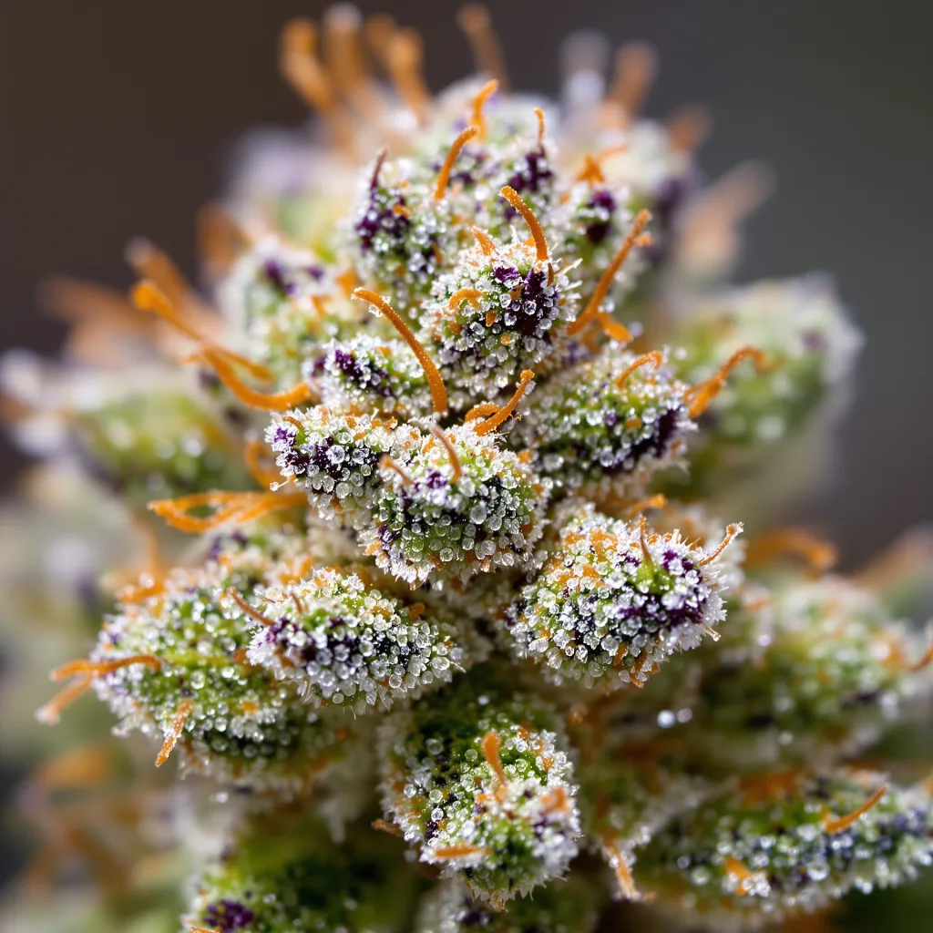 Glass Slipper cannabis bud close-up showing balanced bud structure with frosted trichomes