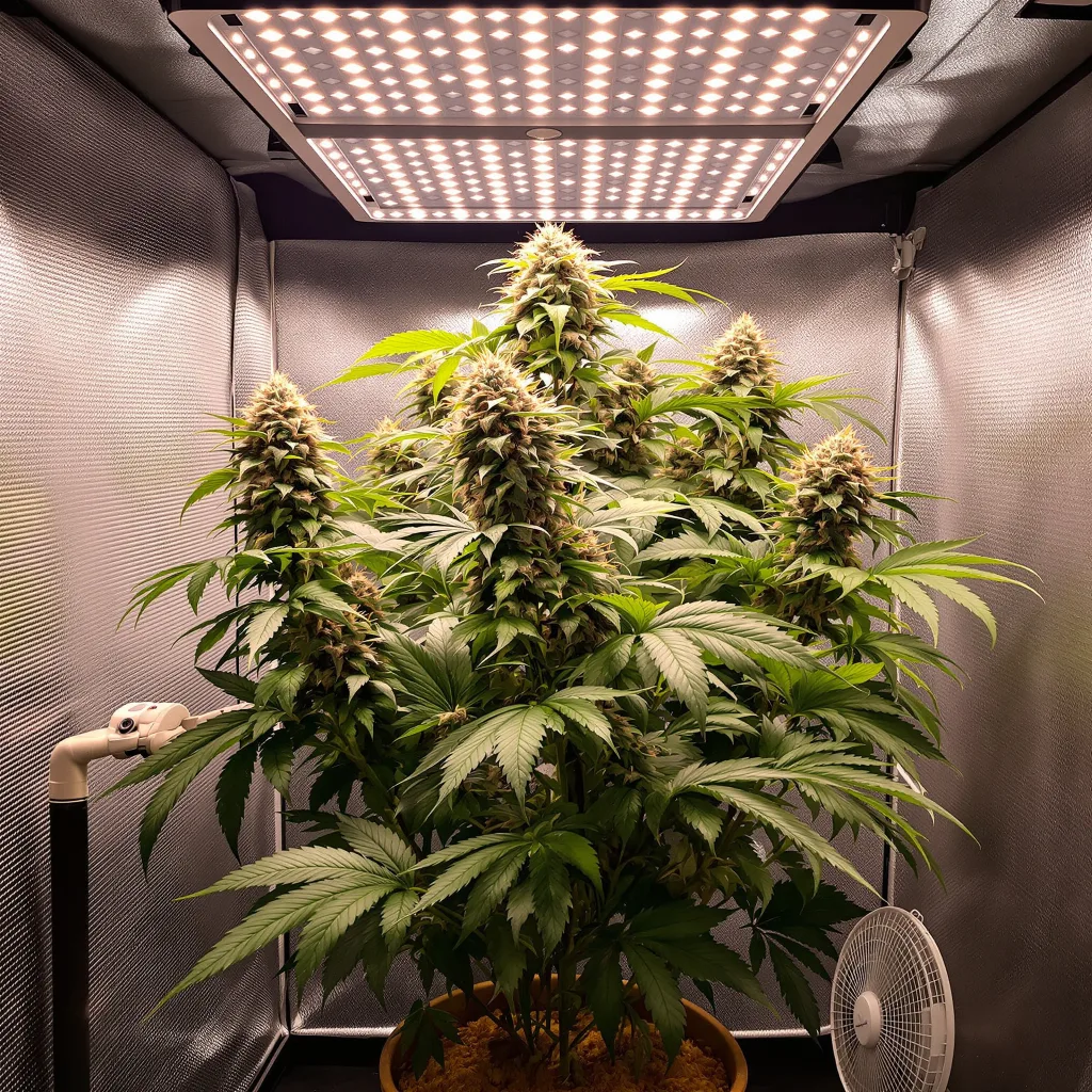 Goatlato cannabis plant in flowering stage — 160–200 cm feminised