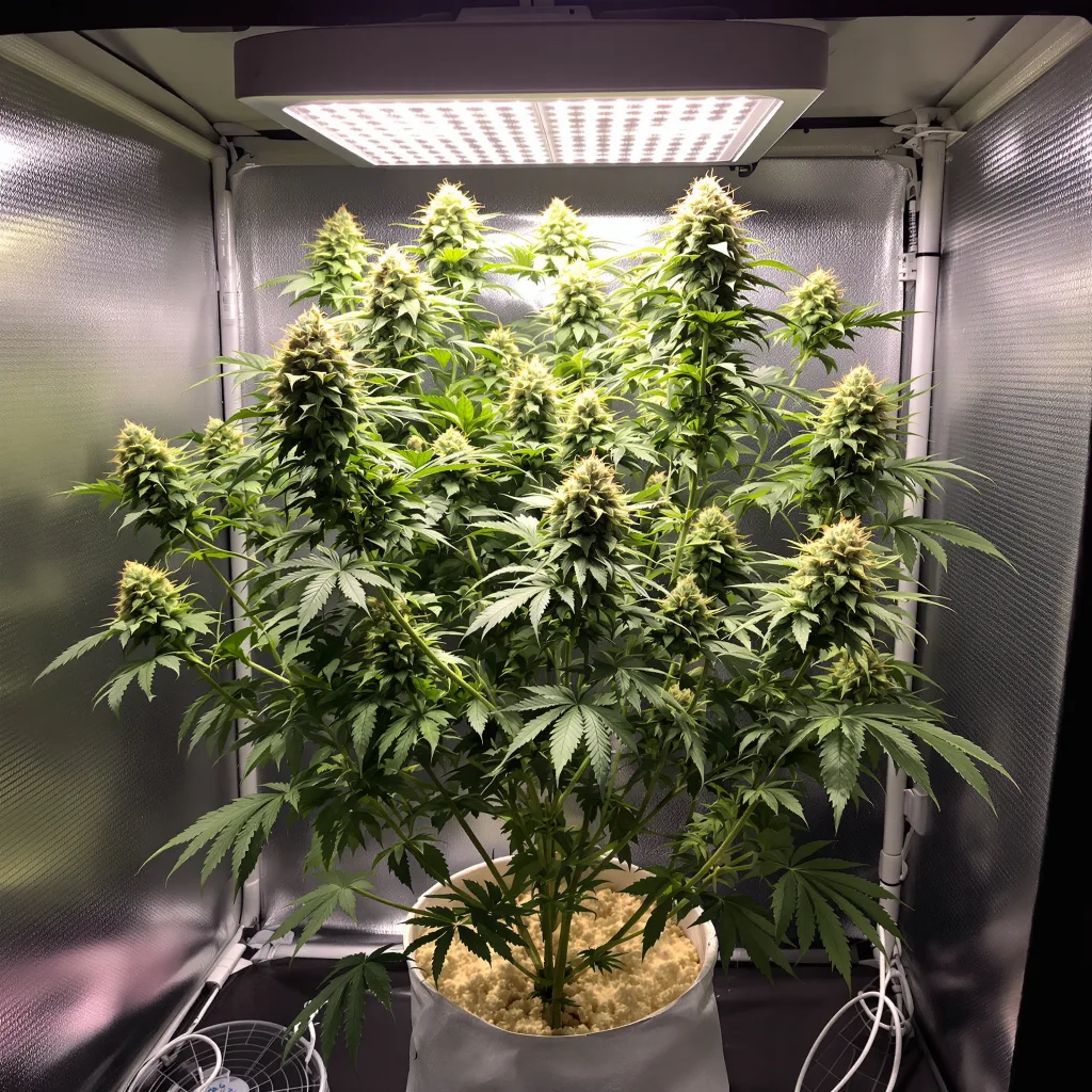 God Bud cannabis plant in flowering stage — Short feminised
