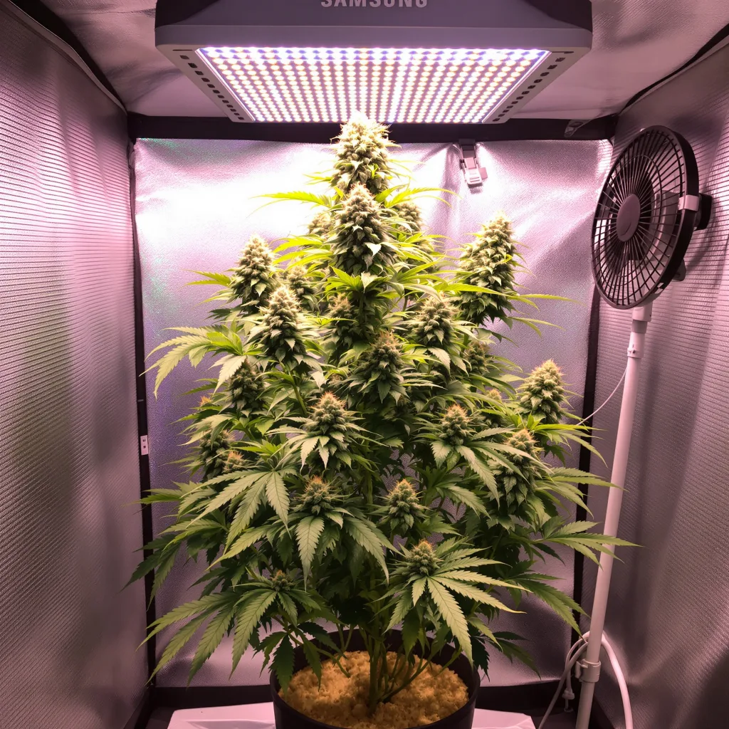 Godzilla Cookies cannabis plant in flowering stage — 100–140 cm autoflower