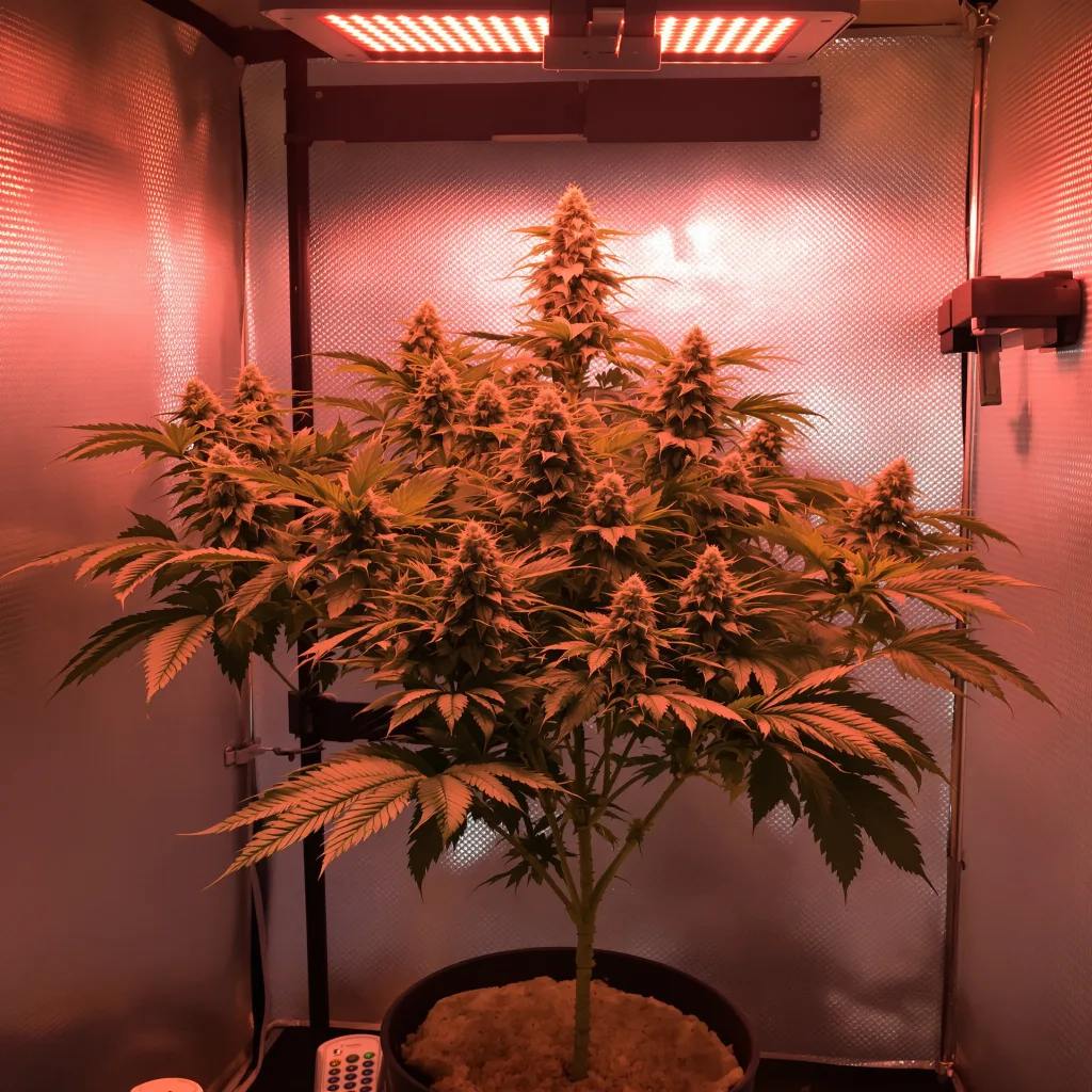 Godzilla Glue cannabis plant in flowering stage — Short autoflower