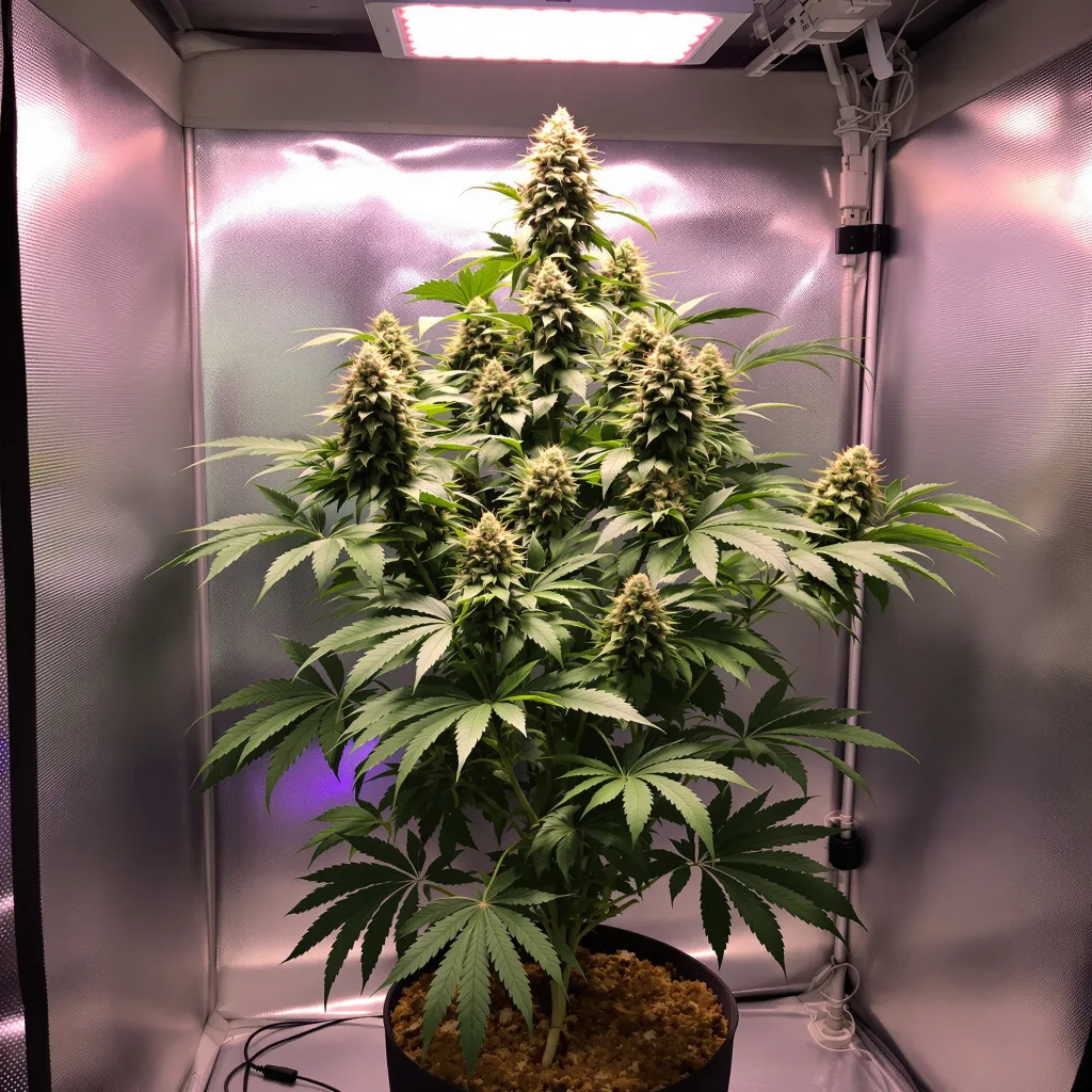 Goldberry cannabis plant in flowering stage — 90-120 cm. Medium feminised
