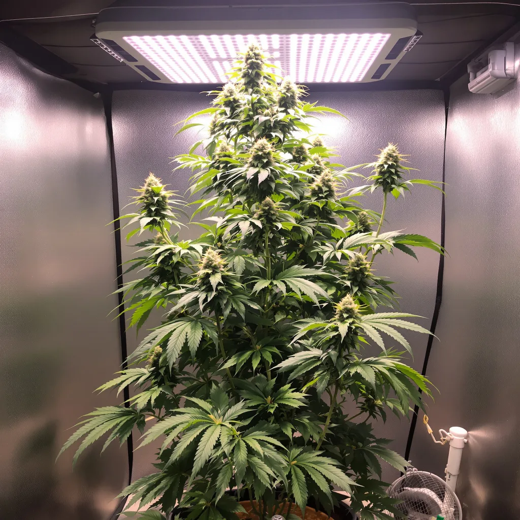 Golden Goat cannabis plant in flowering stage — Up to 150 cm feminised