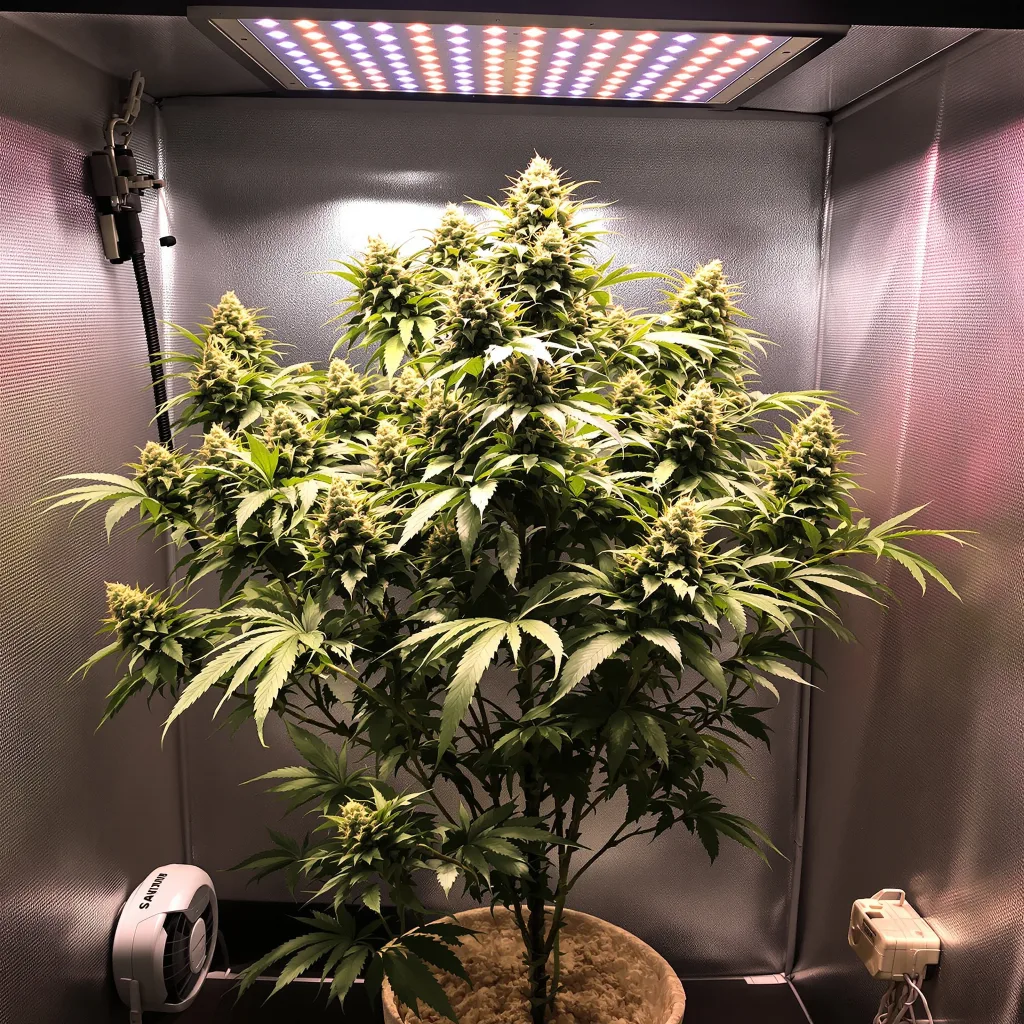 Golden Pineapple cannabis plant in flowering stage — Short feminised