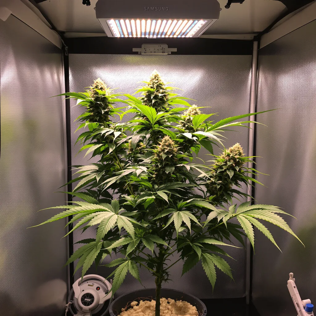Grandpa Larry OG cannabis plant in flowering stage — 90-120 cm. Medium feminised