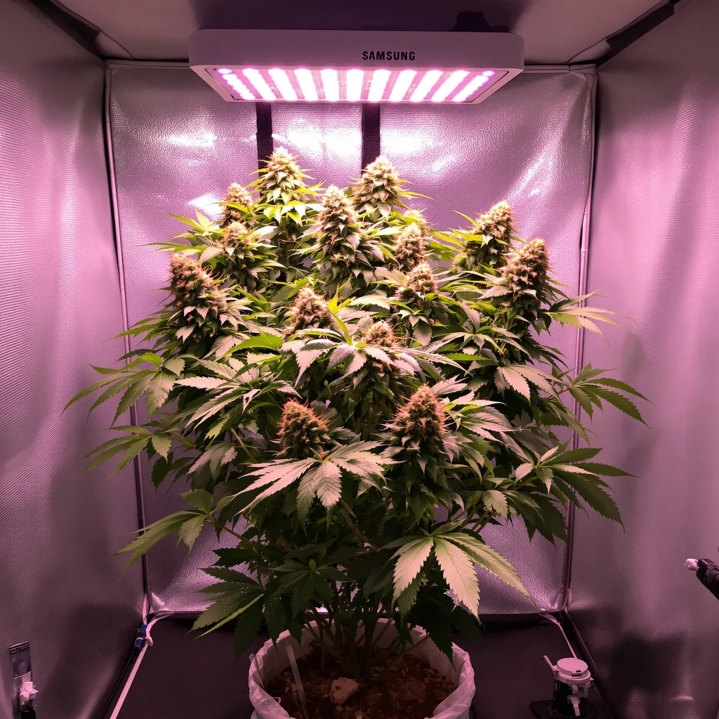 Grape Ape cannabis plant in flowering stage — 60-100 cm feminised