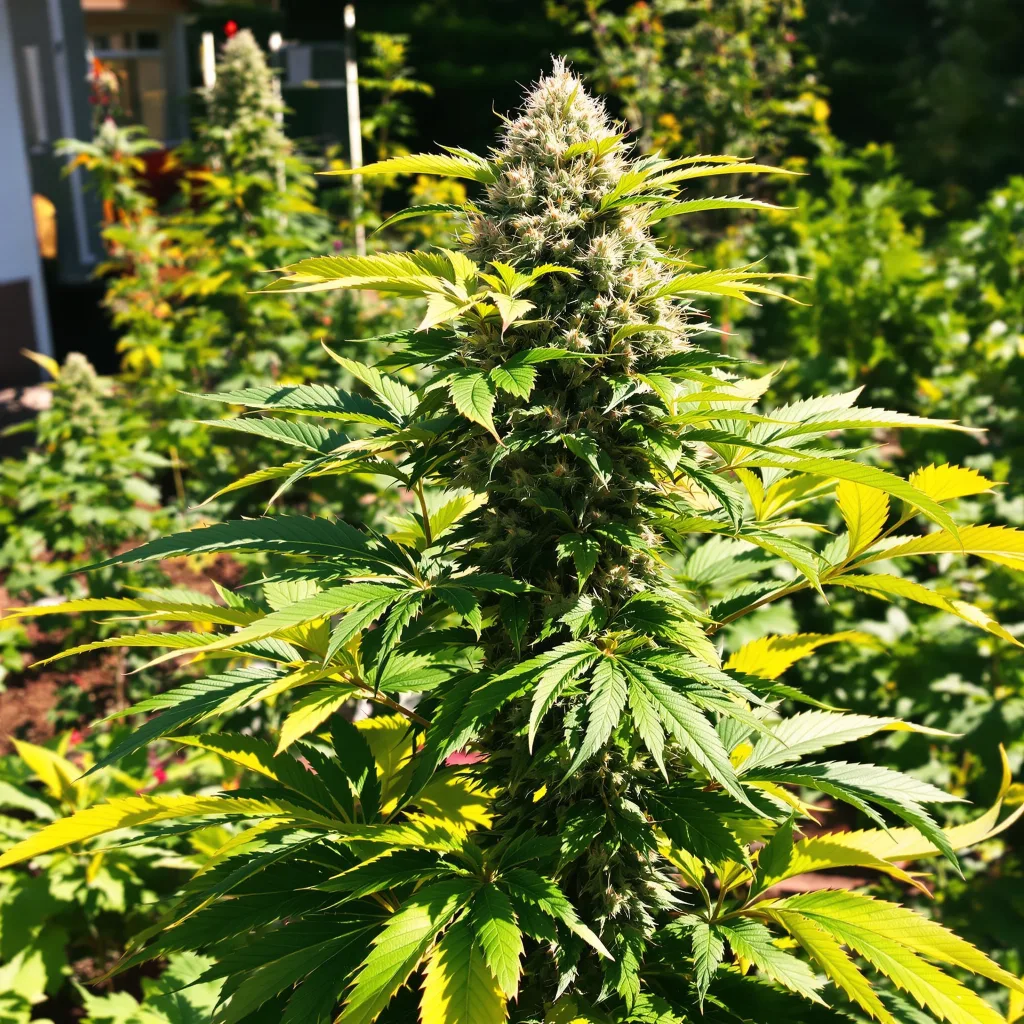 Grape Gelato 57% indica / 43% sativa flower with visible trichomes