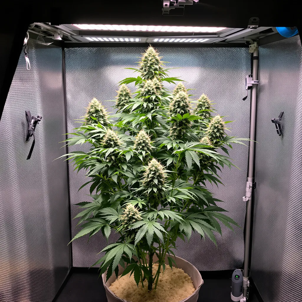Grape Krush cannabis plant in flowering stage — Medium feminised