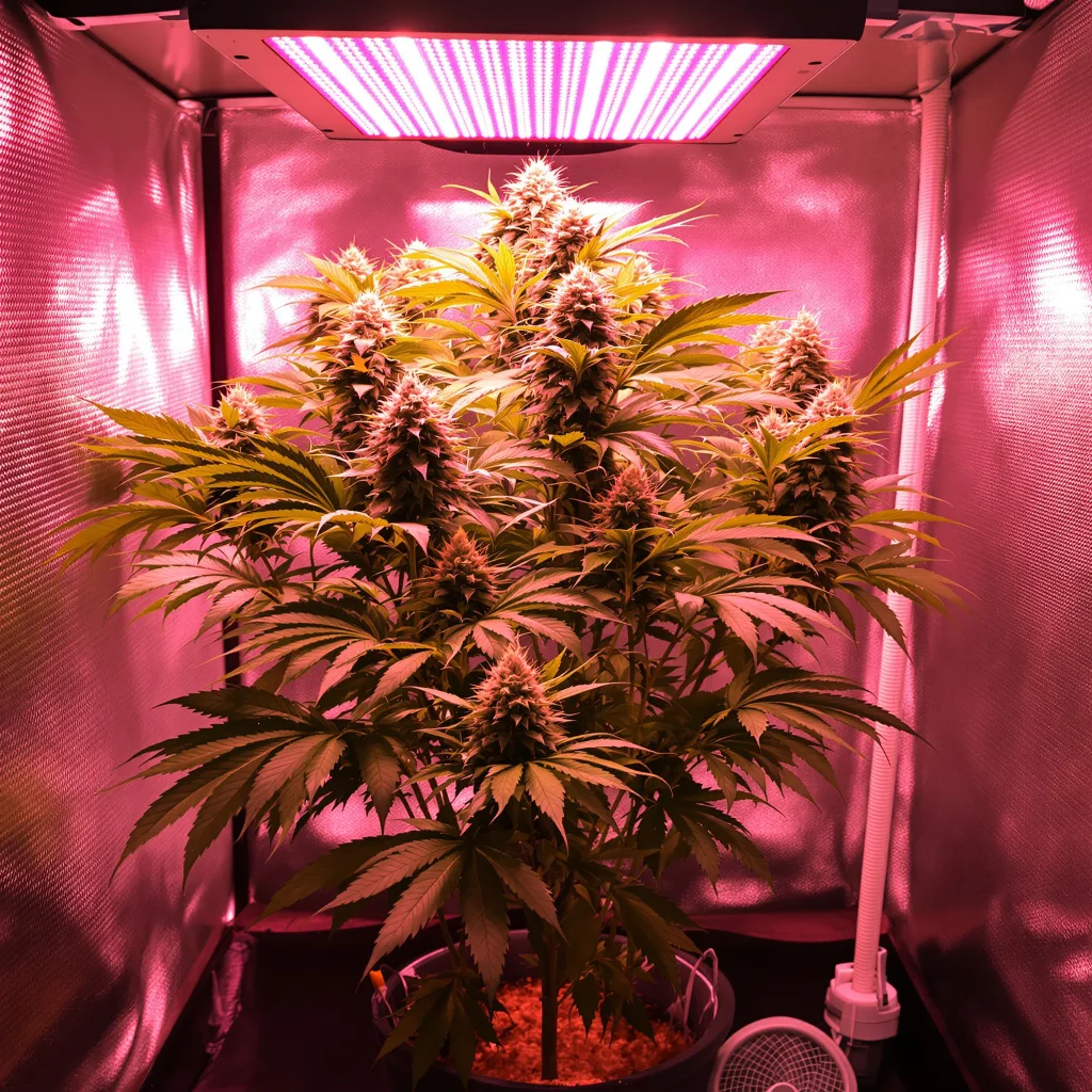 Grape Stomper cannabis plant in flowering stage — Medium feminised