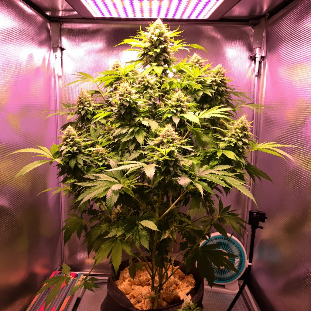 Green Cheese cannabis plant in flowering stage — 150–190 cm feminised