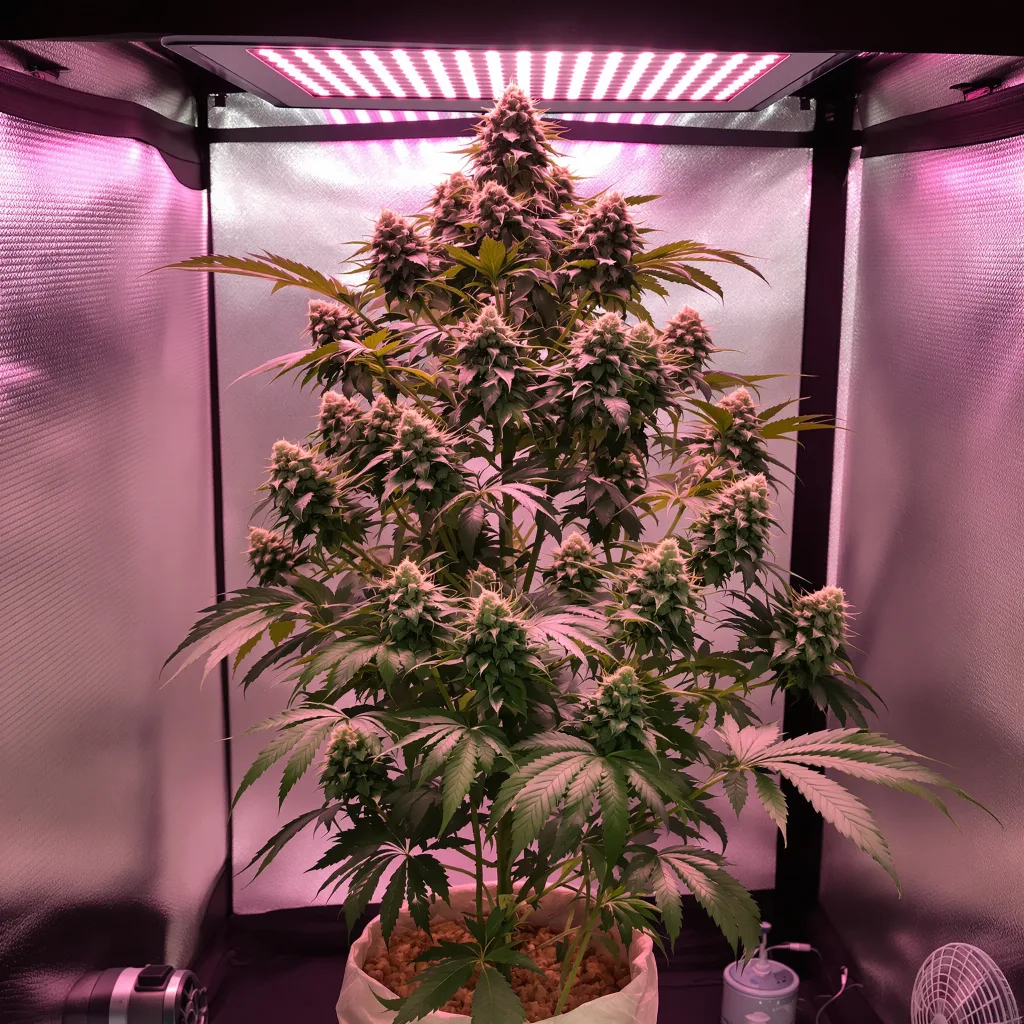 Green Crack cannabis plant in flowering stage — Medium feminised