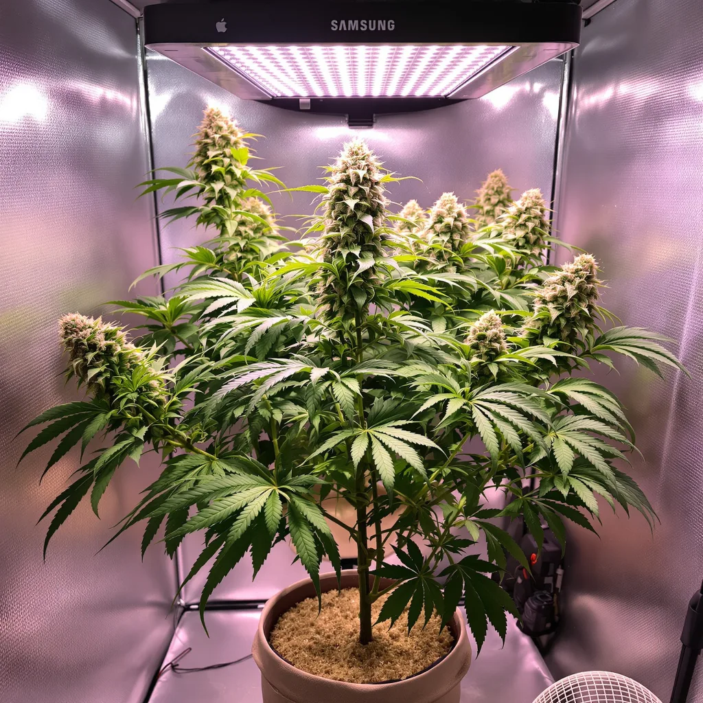 Green Crack Punch cannabis plant in flowering stage — 70–110 cm autoflower