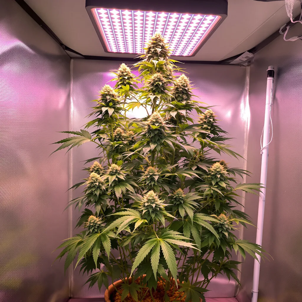 Green Kush cannabis plant in flowering stage — Short feminised