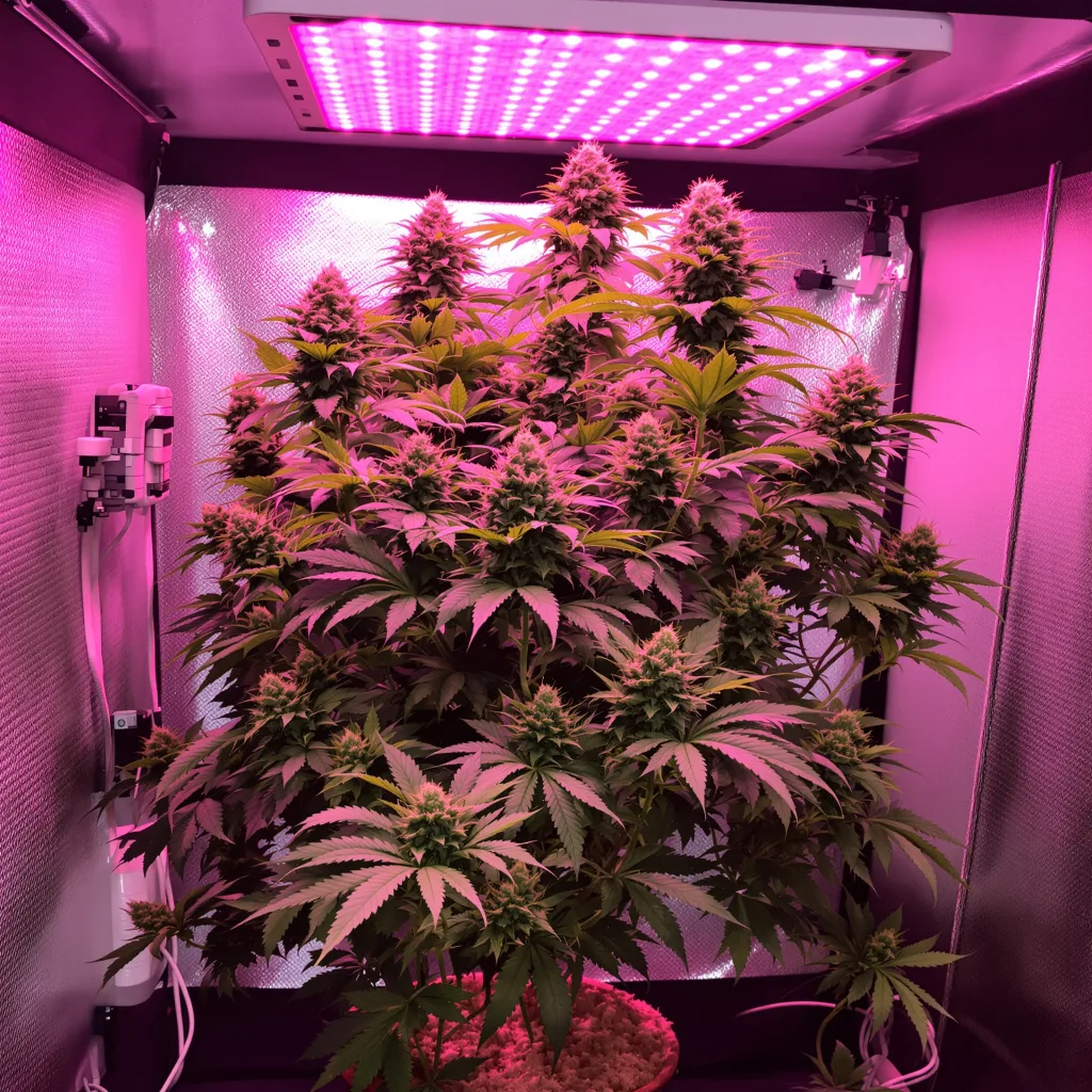 Green Poison cannabis plant in flowering stage — 60-100 cm autoflower