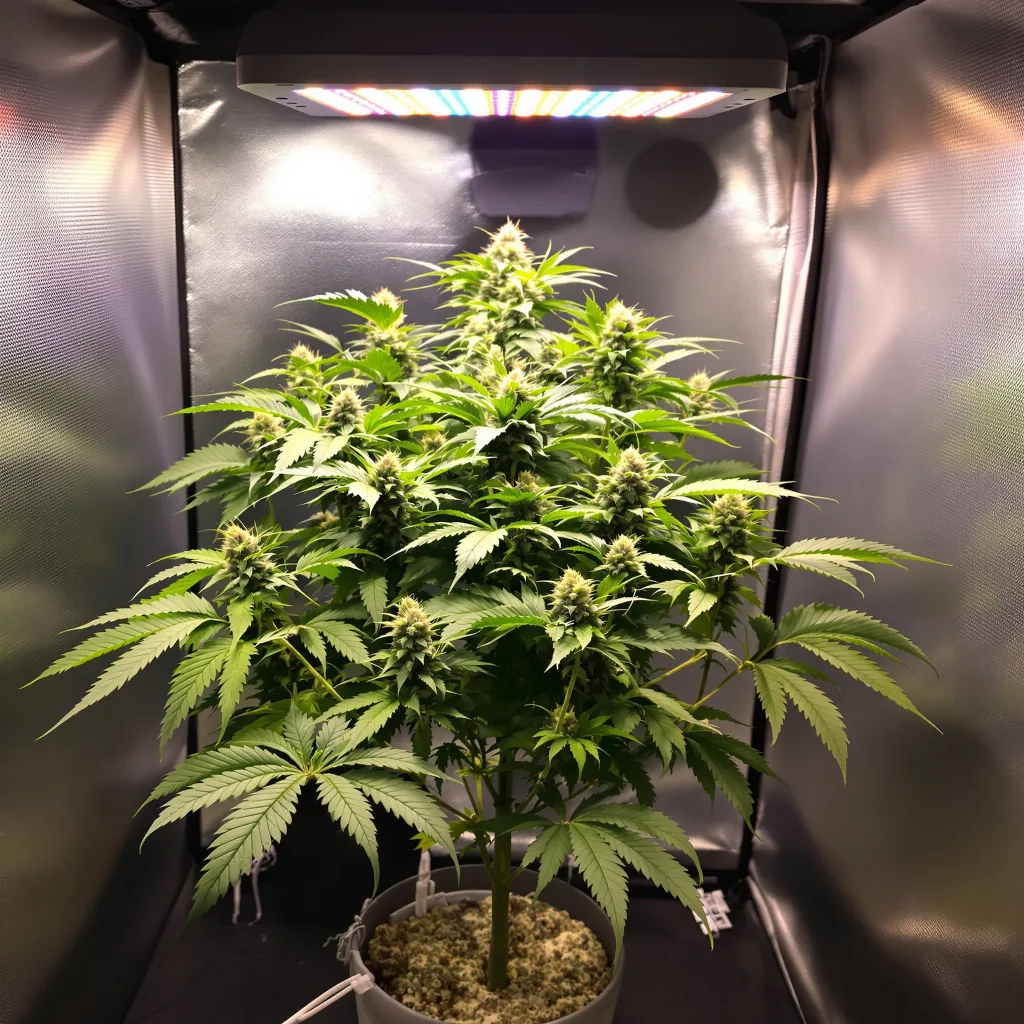 Green Ribbon cannabis plant in flowering stage — Medium feminised