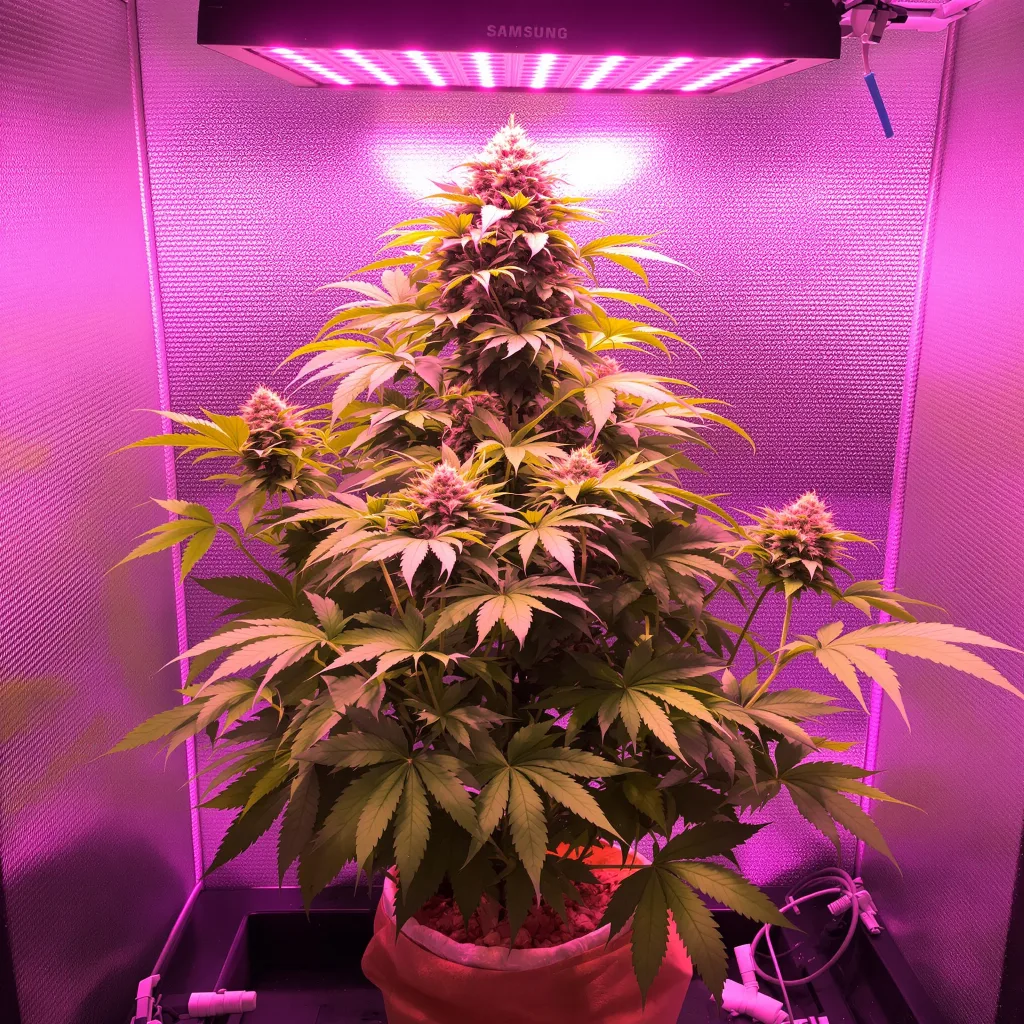 Gutbuster cannabis plant in flowering stage — 90-120 cm. Medium feminised