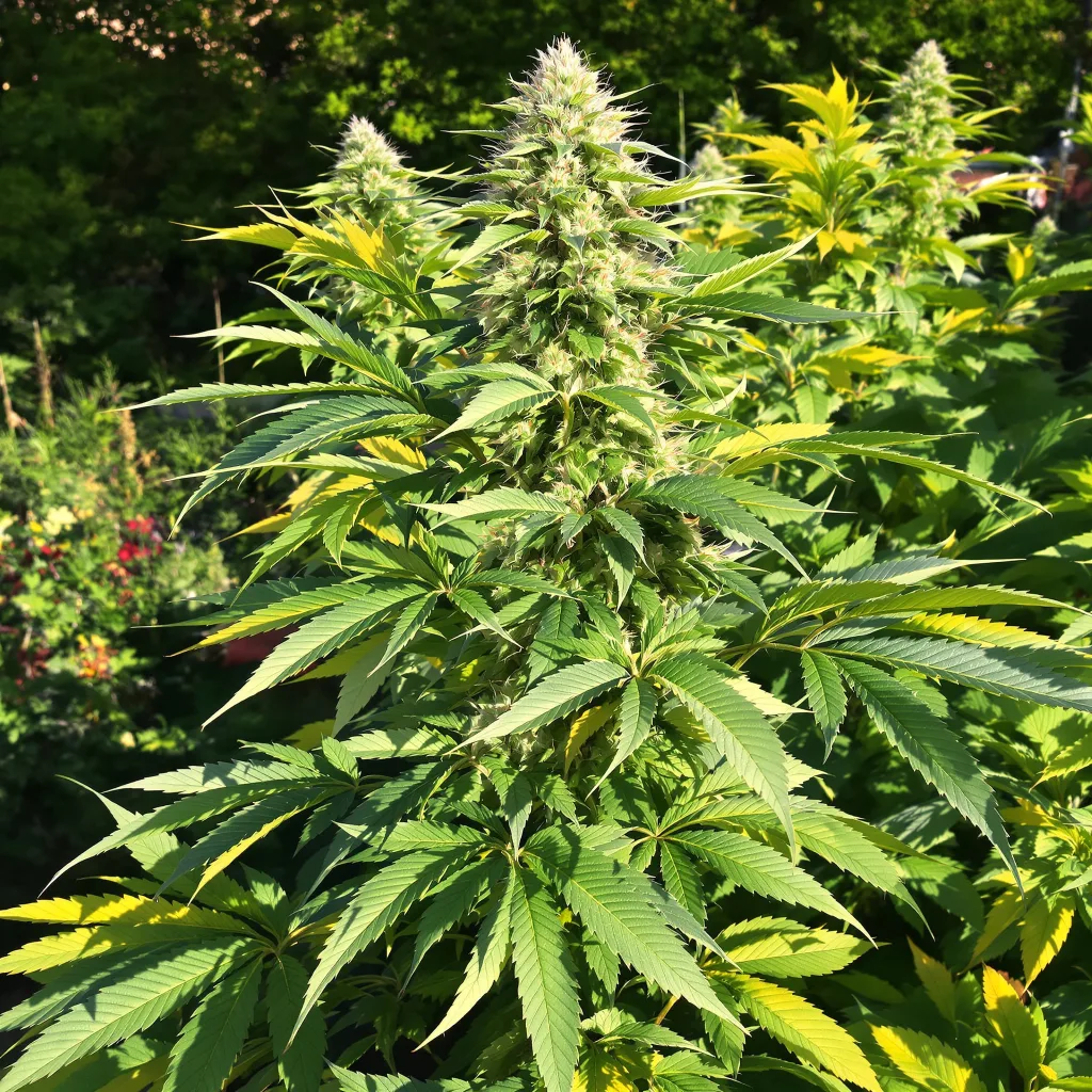 Harle-Tsu CBD 47% indica / 53% sativa flower with visible trichomes
