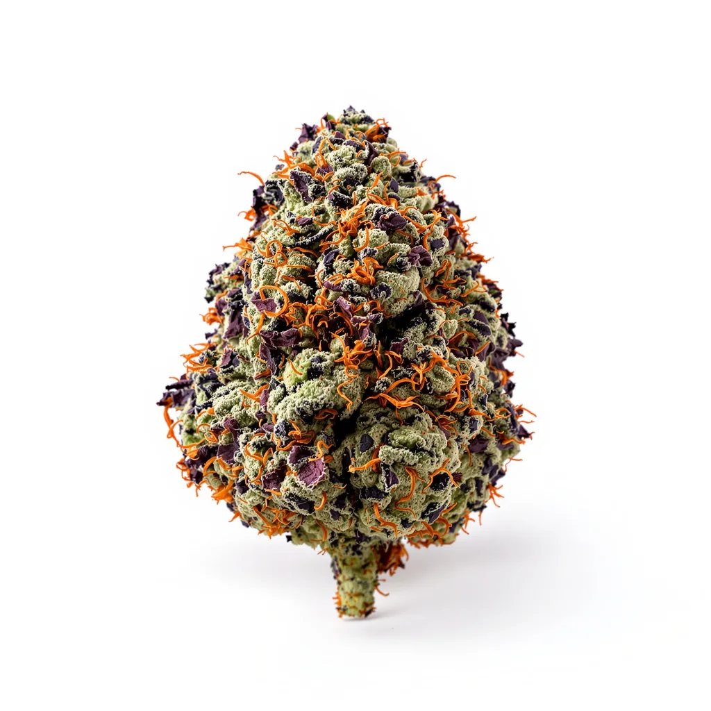 Harmonia 84% indica / 16% sativa flower with visible trichomes