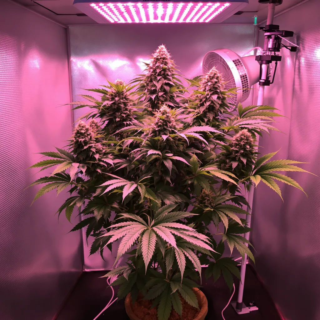 Hash Plant cannabis plant in flowering stage — 90-120 cm. Medium autoflower